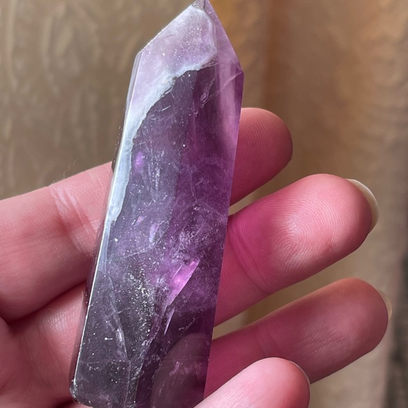 Dream amethyst and purple fluorite Genuine gemstone towers - Picture 8 of 10